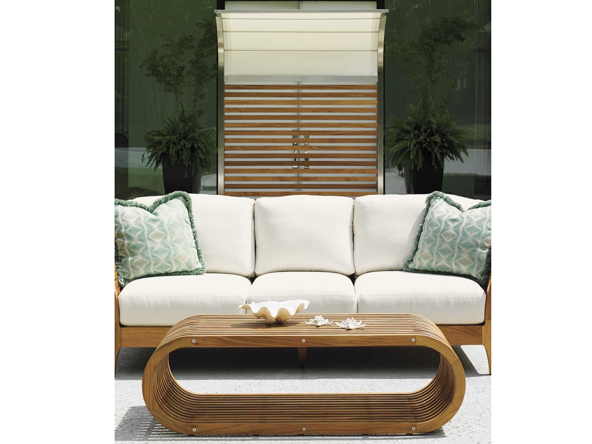 Tommy Bahama Outdoor Tres Chic Teak Cushion Sofa 340133