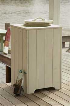 Uwharrie Chair Companion Series Wood Trash Can