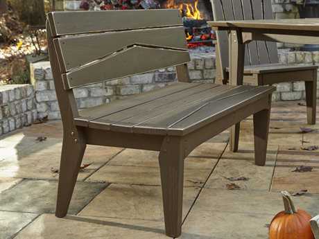 Uwharrie Chair Hourglass Wood 2-Seat Bench with Back