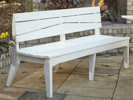 Uwharrie Chair Hourglass Wood 3-Seat Bench with Back