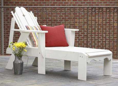 Uwharrie Chair Nantucket Wood Arm Adjustable Chaise Lounger