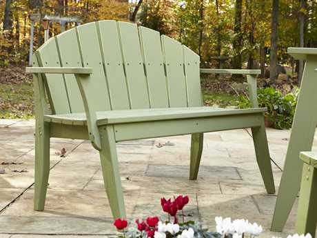 Uwharrie Chair Plaza Wood 2-Seat Bench with Back