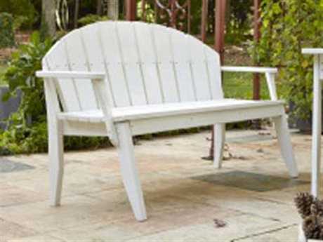 Uwharrie Chair Plaza Wood 3-Seat Bench with Back