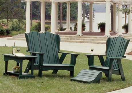 Uwharrie Chair Plantation Series Conversation Wood Lounge Set