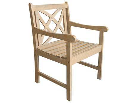 Vifah Beverly Outdoor Garden Acacia Hardwood Armchair