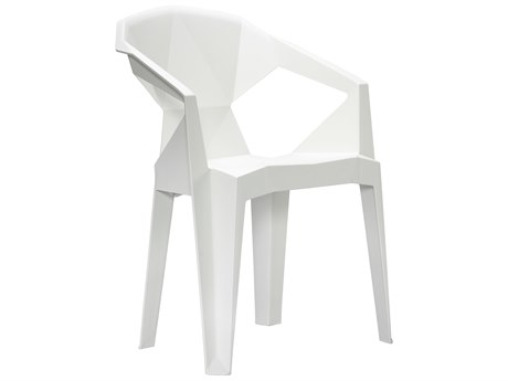 Vifah 3D Resin Stacking Chair In White