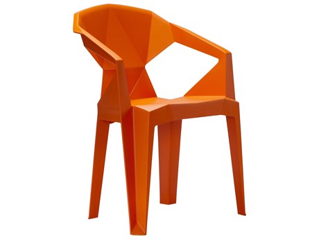Vifah 3D Resin Stacking Chair In Orange