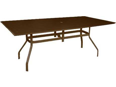 Windward Design Group Hartford Mgp Aluminum 76 x 42 Rectangular Balcony Table with Umbrella Hole
