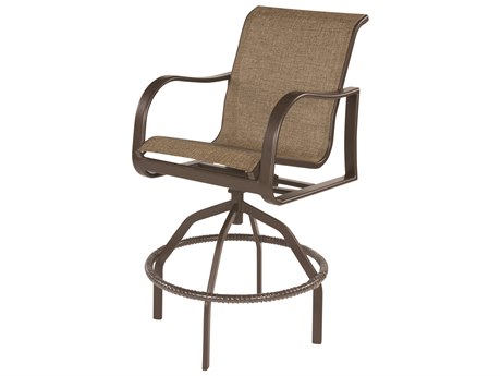 Windward Design Group Corsica Sling Aluminum Swivel Bar Chair