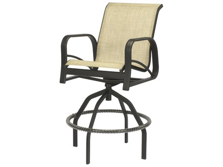 Windward Design Group Montego Bay Sling Aluminum Swivel Bar Chair