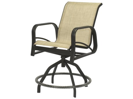 Windward Design Group Montego Bay Sling Aluminum Swivel Balcony Chair