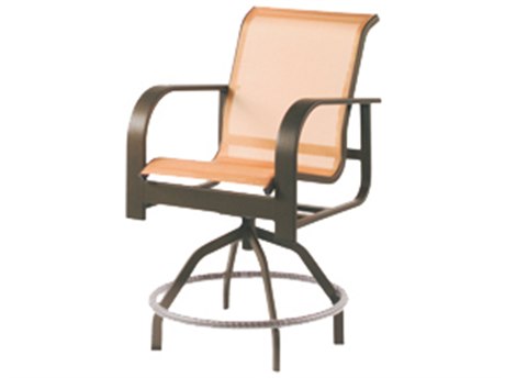 Windward Design Group Harbourage Sling Aluminum Swivel Balcony Chair