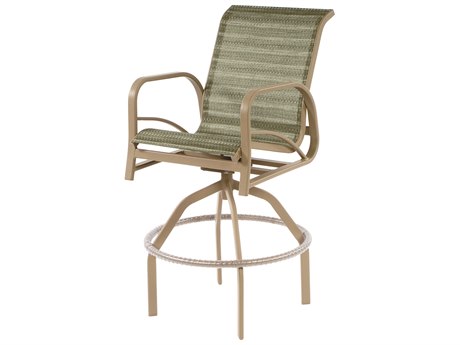 Windward Design Group Island Bay Sling Aluminum Swivel Bar Chair