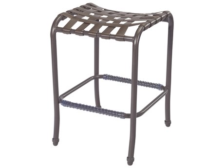Windward Design Group West Wind Strap Aluminum Backless Bar Stool