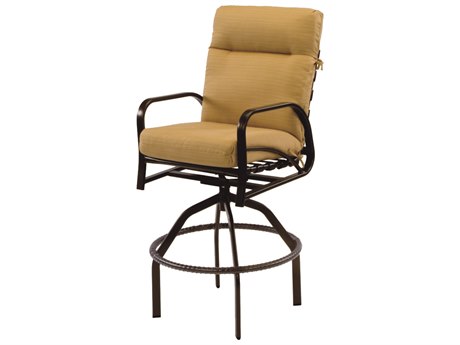 Windward Design Group Island Bay Cushion Aluminum Swivel Bar Chair