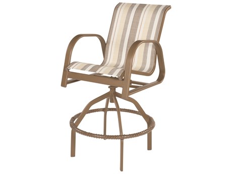 Windward Design Group Anna Maria Sling Aluminum Swivel Bar Chair