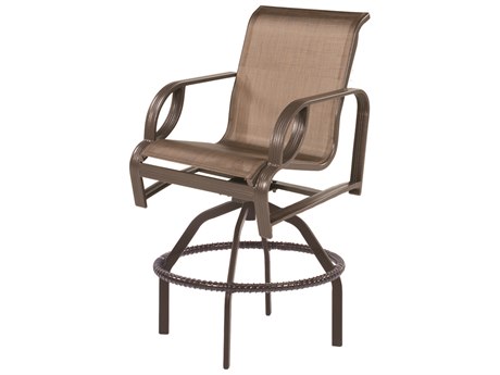 Windward Design Group Eclipse Sling Cast Aluminum Swivel Bar Chair