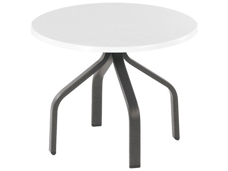 Windward Design Group Fiberglass Top Aluminum 24 Round Side Table