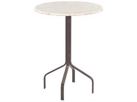 Windward Design Group Faux Stone Top Aluminum 30 Round Balcony Table
