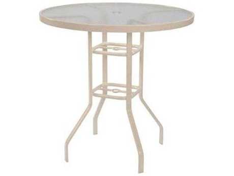 Windward Design Group Acrylic Top Aluminum 36 Round Balcony Table