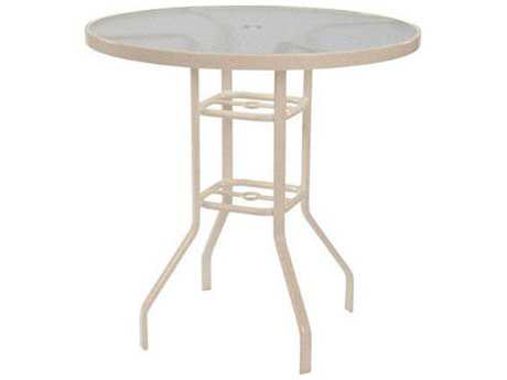 Windward Design Group Acrylic Top Aluminum 48 Round Balcony Table