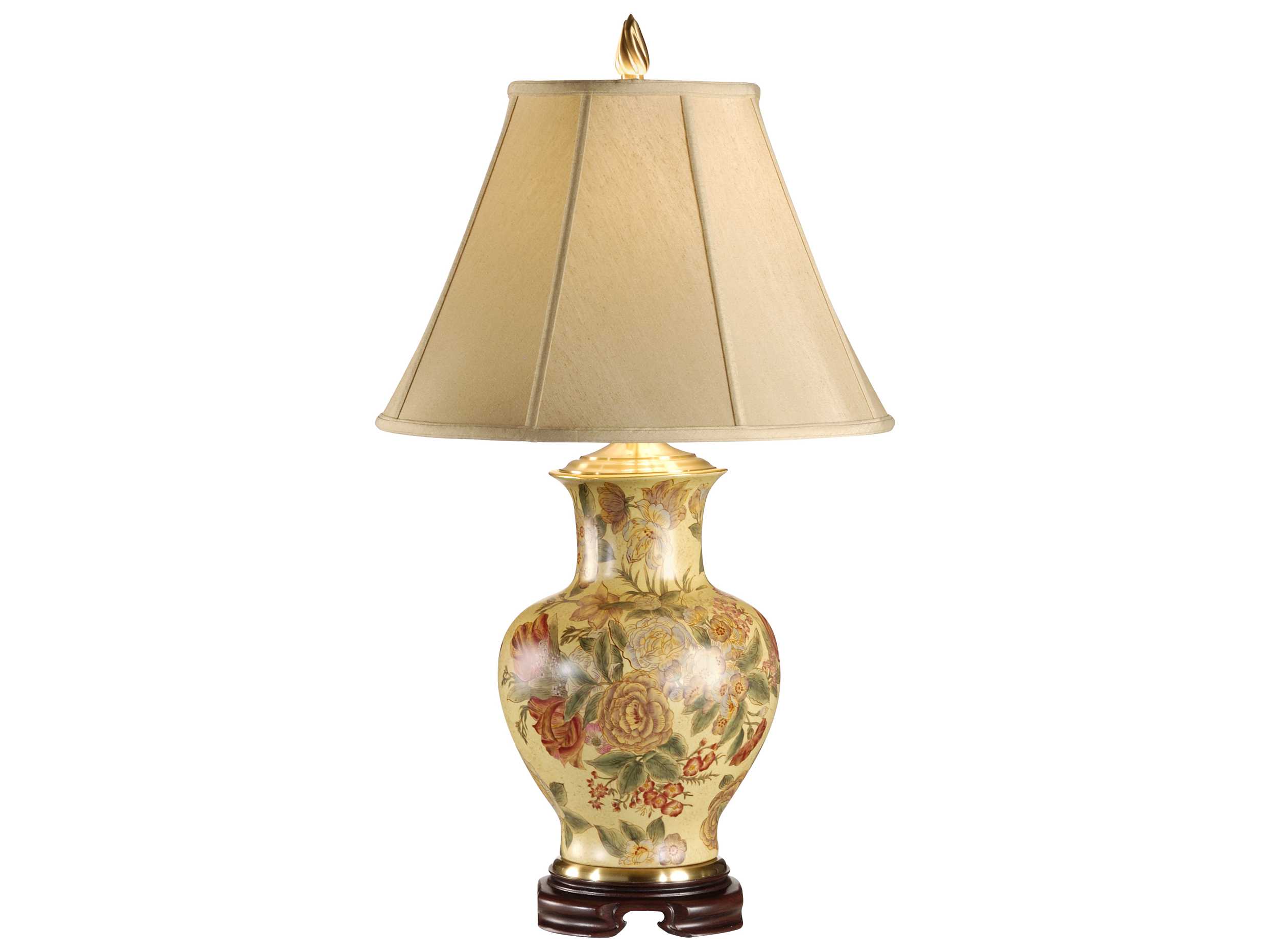Wildwood Lamps On Porcelain Variegated Flowers Table Lamp 5329