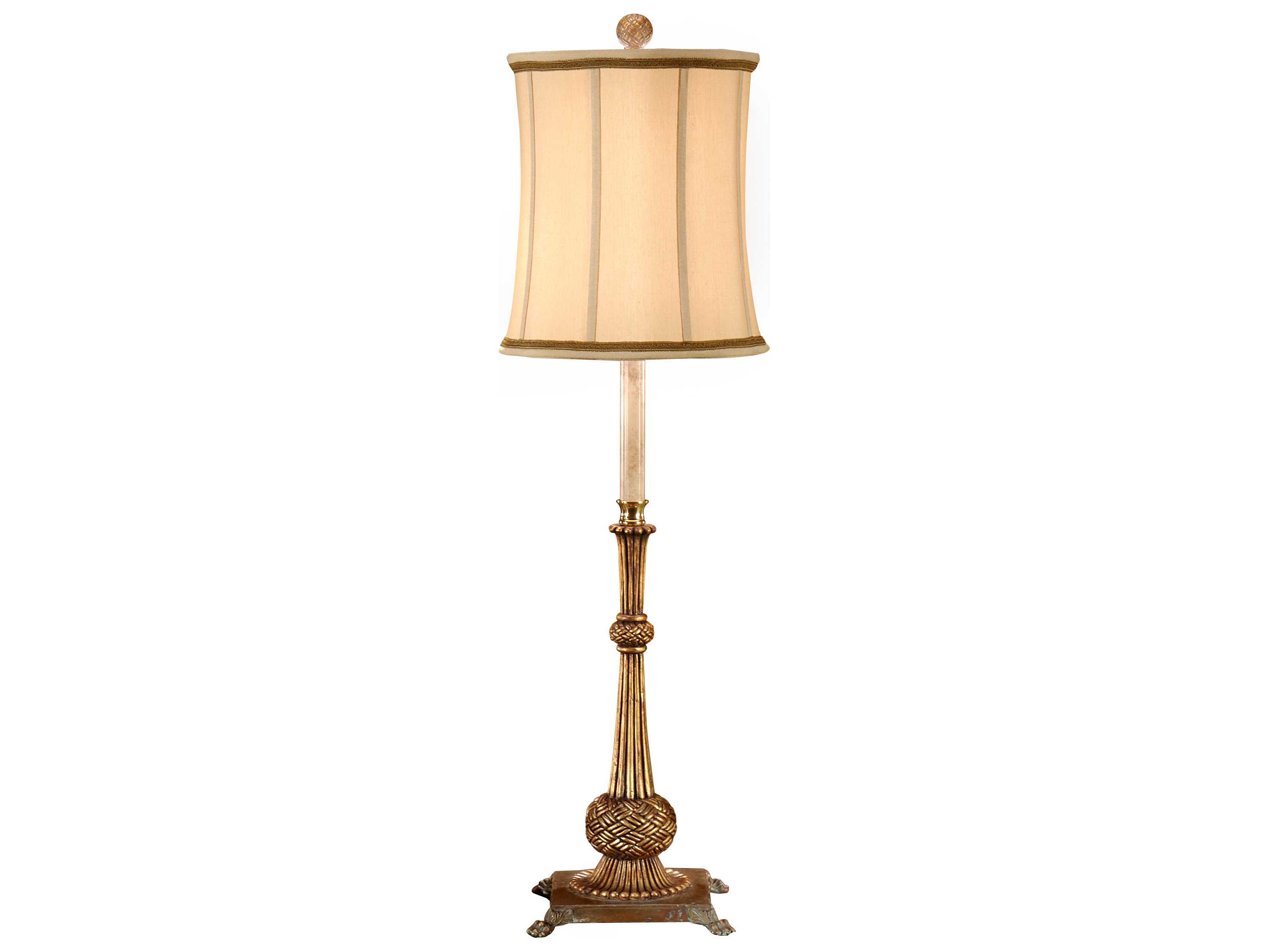 Wildwood Lamps Acacia Wood Carved Buffet Lamp 9293