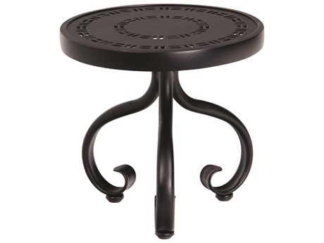 Woodard Ramsgate Aluminum 18 Round Trellis Top End Table