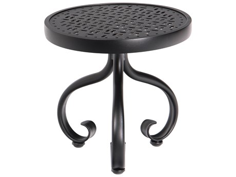 Woodard Ramsgate Aluminum 18 Round Lattice Top End Table