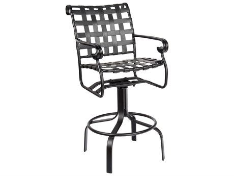 Woodard Ramsgate Aluminum Swivel Bar Stool With Arms