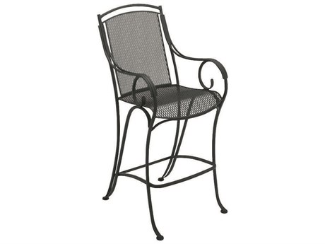 Woodard Modesto Wrought Iron Bar Stool
