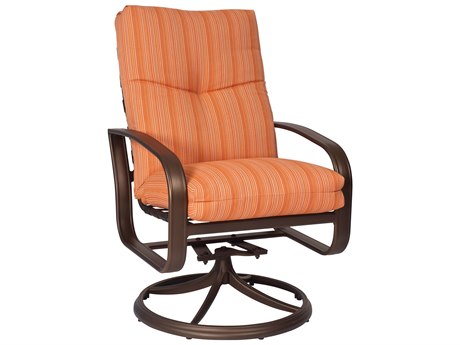 Woodard Cayman Isle Cushion Aluminum Swivel Rocker Dining Chair