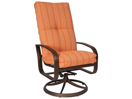 Woodard Cayman Isle Cushion Aluminum High Back Swivel Rocker
