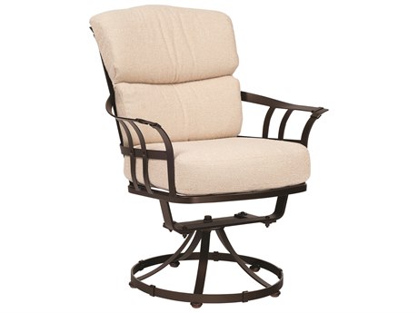 Woodard Atlas Wrought Iron Swivel Dining Arm Chair