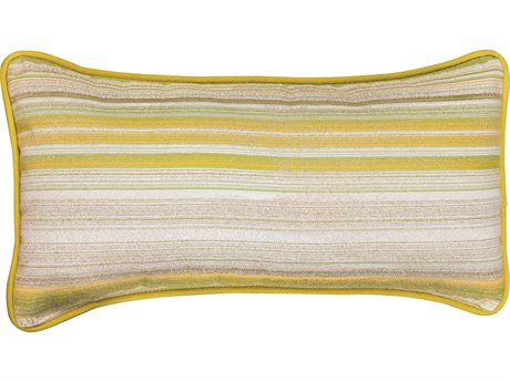 Woodard Kidney Pillow with Two Sided Fabrics and Faux Down Fill