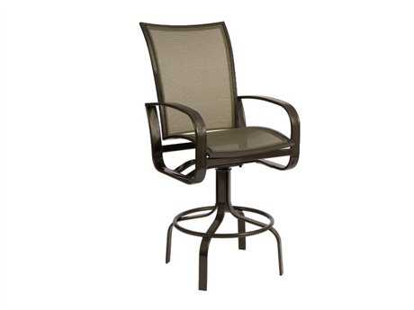 Woodard Cayman Isle Flex Aluminum Swivel Bar Stool