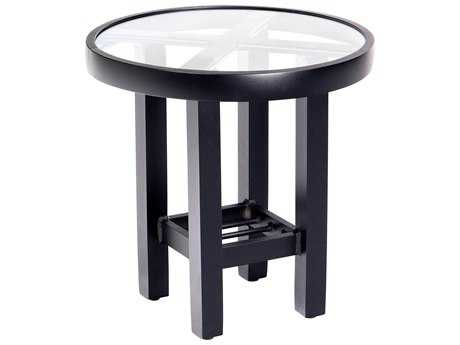 Woodard Aluminum Elite 18 Round Acrylic End Table