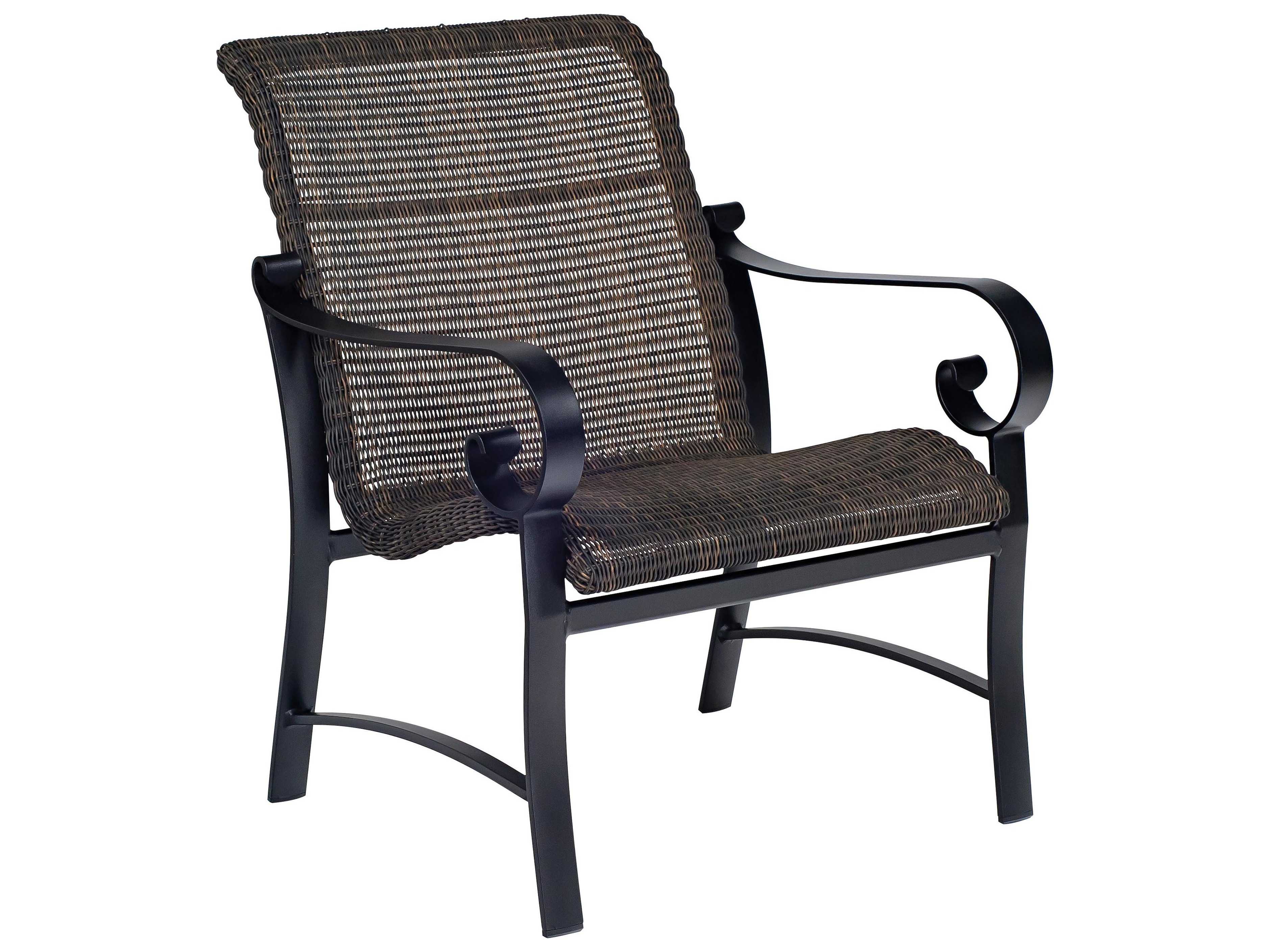 Woodard Belden Woven Round Weave Wicker Lounge Chair 5J0406