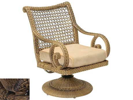 Woodard South Shore Wicker Swivel Rocker With Seat Cushion