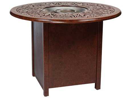 Woodard Aluminum 25.50 Square Counter Height Fire Table Base with Round Burner