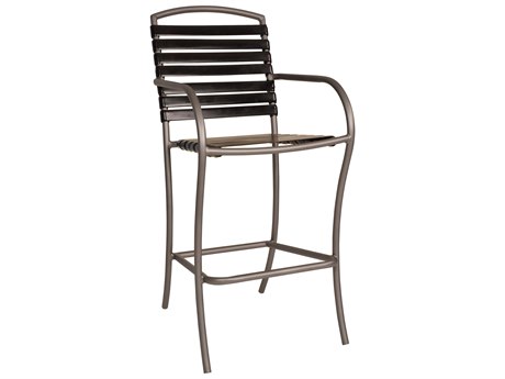 Woodard Rivington Strap Aluminum Bar Stool