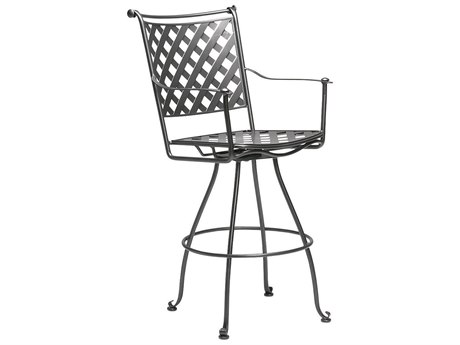 Woodard Maddox Wrought Iron Swivel Bar Stool
