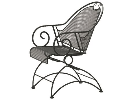 Woodard Cantebury Wrought Iron Coil Spring Barrel Chair