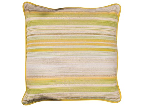 Woodard Square Throw Pillow with Two Sided Fabrics and Faux Down Fill