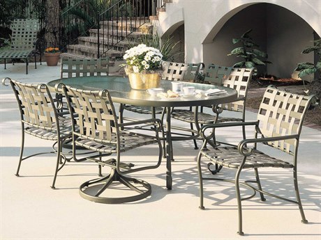Woodard Ramsgate Aluminum Strap Dining Set