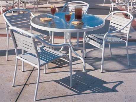 Woodard Baja Strap Aluminum Dining Set