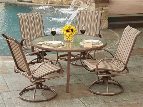 Woodard Exclusive Quick Ship Universal Round Dining Set