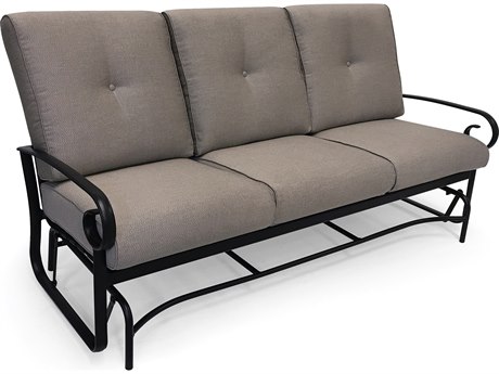 Winston Quick Ship Veneto Cushion Cast Aluminum Sofa Glider