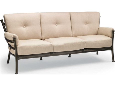 Winston Catania Cushion Aluminum Stationary Sofa without Velcro Side Pillows