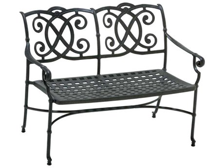 Winston Volterra Cast Auminum Bench with Cast Seat & Back